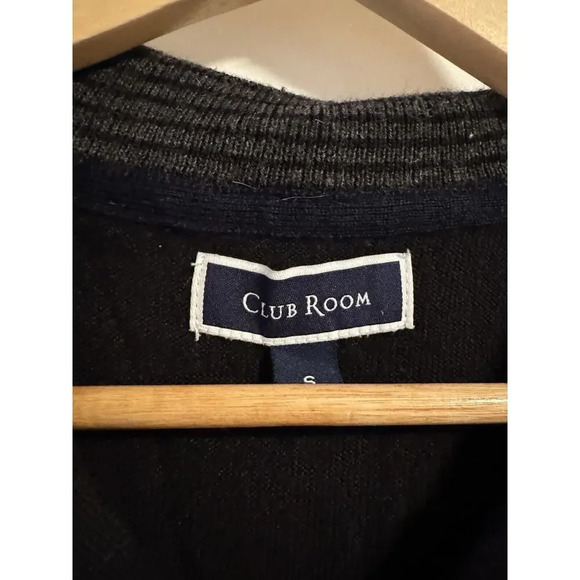 Merino Wool Sweater Size Small Black Mens 1/4 Zip Mock Neck Thermal Pullover - Picture 2 of 6